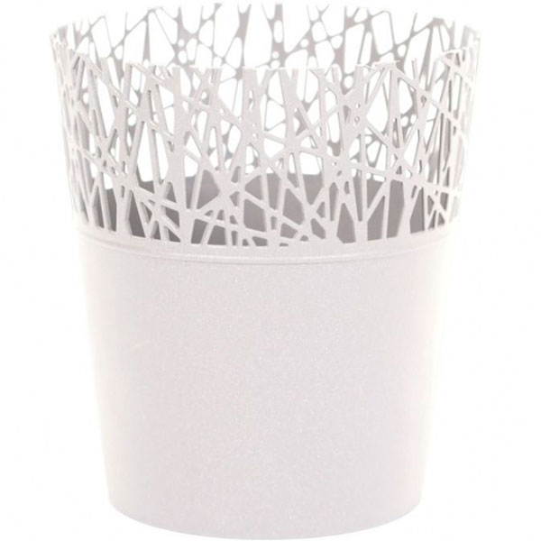 Кашпо пластиковое Prosperplast City круглый 4,8л белый (78992-449) 