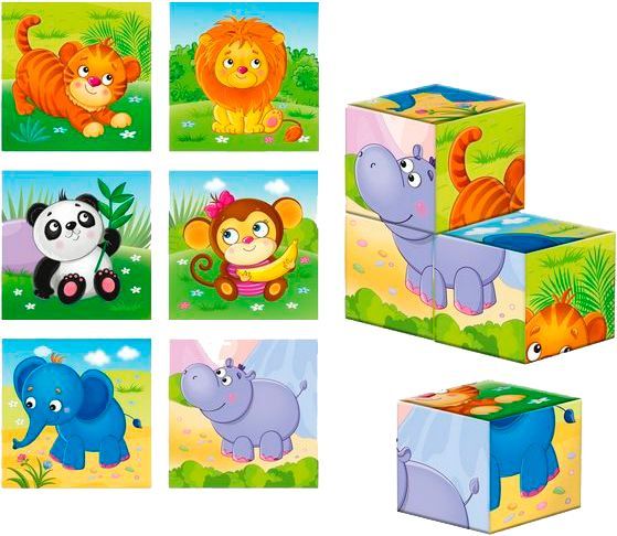 Кубики Vladi Toys Зоопарк ZB1001-02