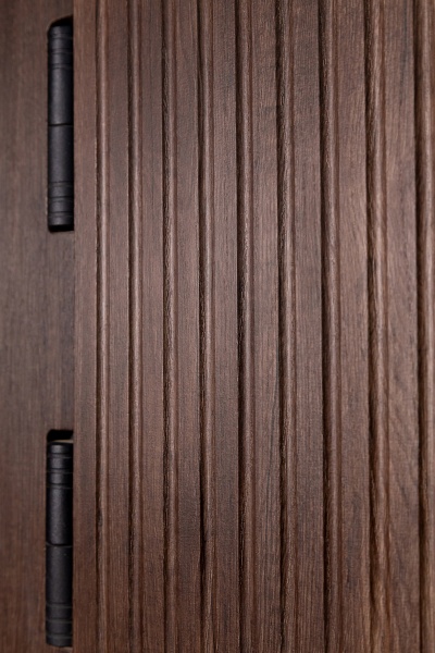 Двері вхідні Revolut Doors В-617 модель 234-237 дуб тютюн / дуб немо срібний 2050x950 мм ліві