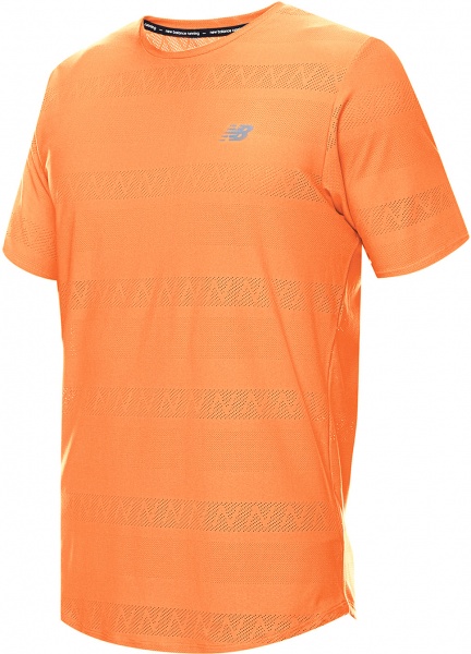 Футболка New Balance Q SPEED JACQUARD SS MT13277VIB р.XL оранжевый