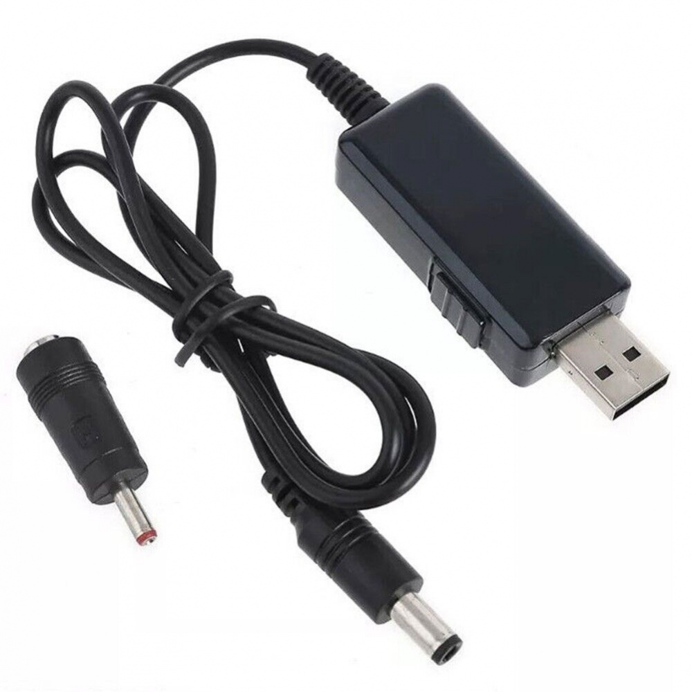 Кабель питания Maxxter USB-AM на 5.5 / 3.5 мм, 9/12V, 0.8 м 0,8 м black (UB-DC9/12-0.8M)