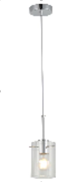 Підвіс Sensio Nim 1x40 Вт E27 хром/прозорий LS-74642/1PS-E2740W