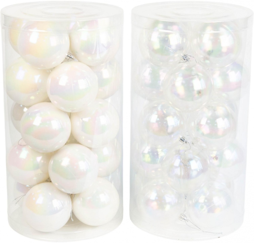 Набор елочных шаров Бабл гамм прозрачный d 80 мм 20 шт./уп.