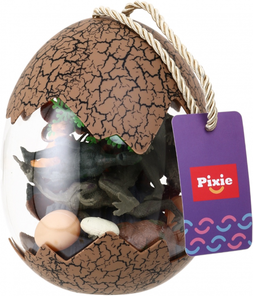 Игровой набор PIXIE яйцо динозавры 13 шт. 18.5х14.5 см пластик YX-DT01-1