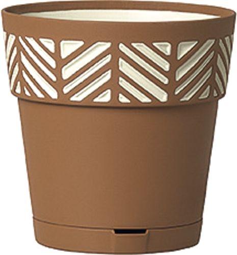 Горшок пластиковый Stefanplast Opera Orfeo круглый 11,8л терракотовый (94601) 