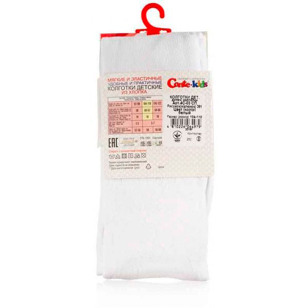 Колготки детские Conte-Kids TIP-TOP 361 р.104-110 белый 