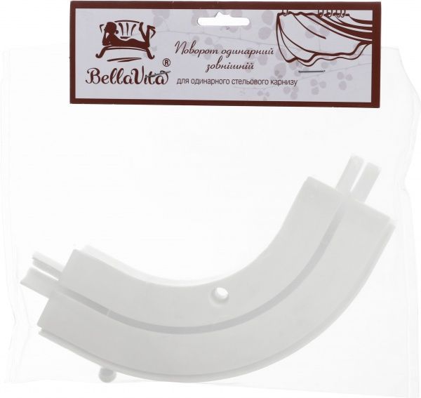 Поворот Bella Vita зовнішній одинарний набірний білий 1 шт. 