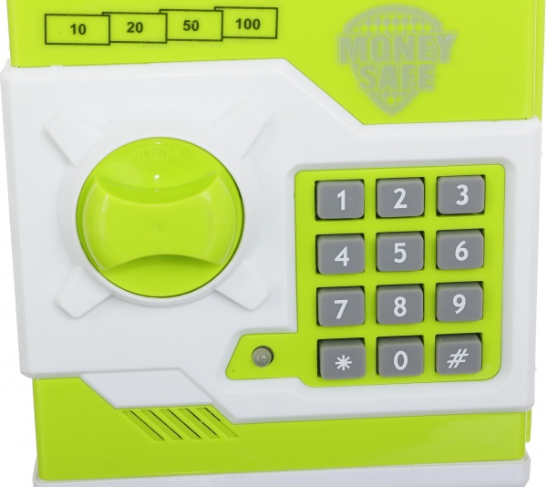 Сейф-скарбничка електронний дитячий класичний зелений OTE0643207/green