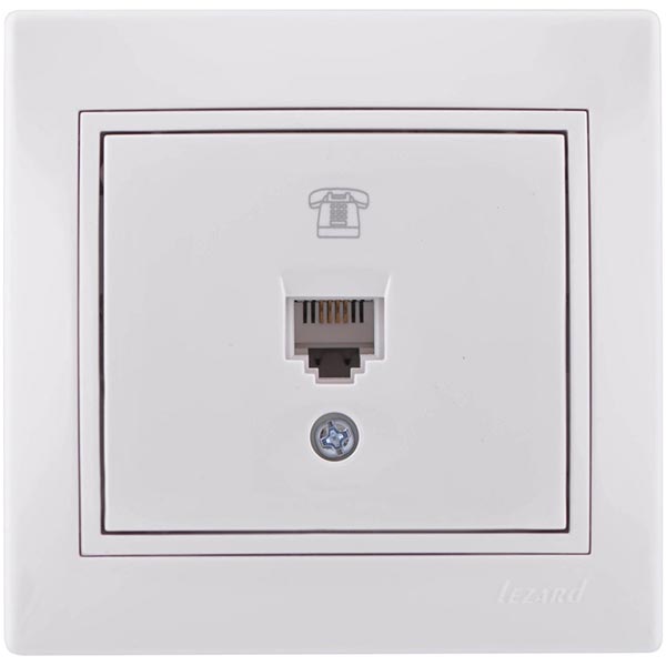 Розетка телефонная Lezard Mira TF-евро белый