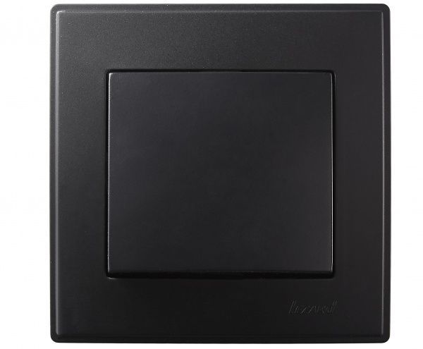 Вимикач одноклавішний Lezard Lesya без підсвітки 10 А 250В антрацит 705-4242-100