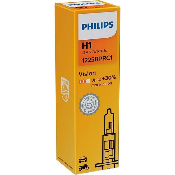 Лампа галогенная Philips Premium (12258PRC1) H1 P14.5s 12 В 55 Вт 1 шт