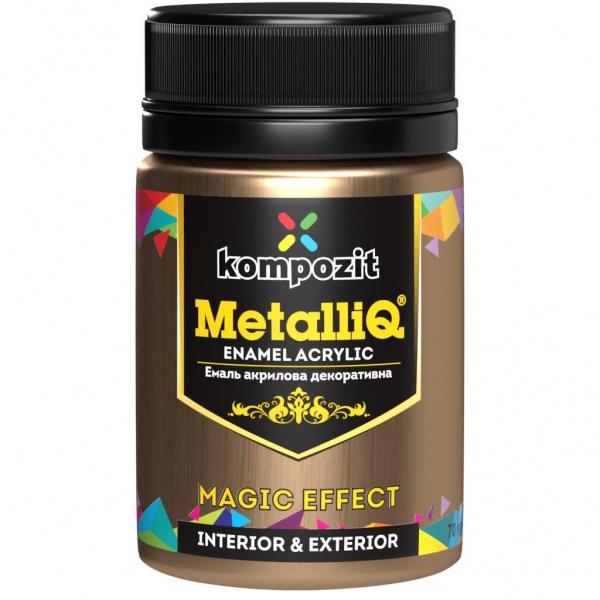 Декоративная краска Kompozit акриловая MetalliQ бронза 0,07кг