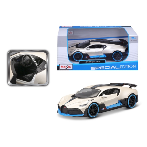 Машинка Maisto 1:24 іграшкова Bugatti Divo 31526 met. white