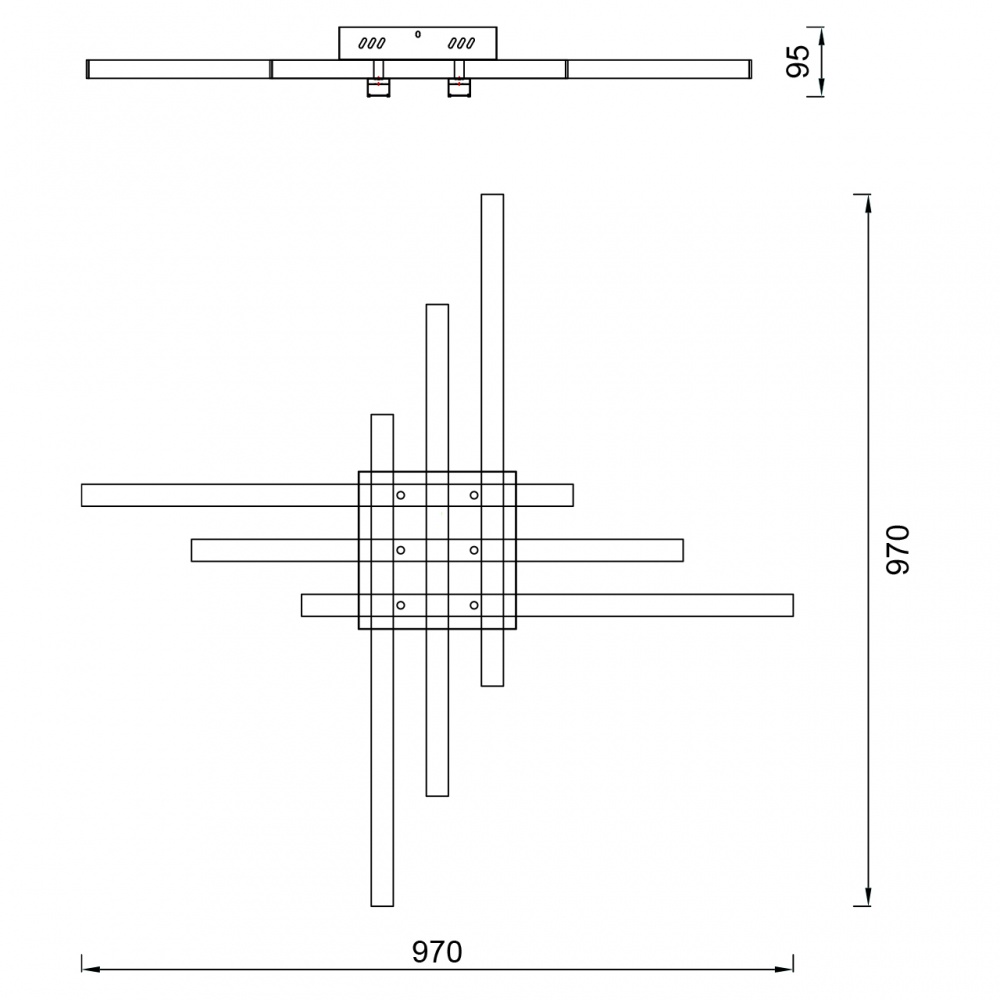Люстра світлодіодна Hopfen STERK-6 WH 6x115 Вт LED-модуль білий