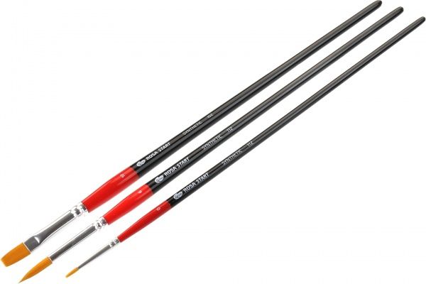 Набор кистей 4 синтетика, 3 шт. ROSA 