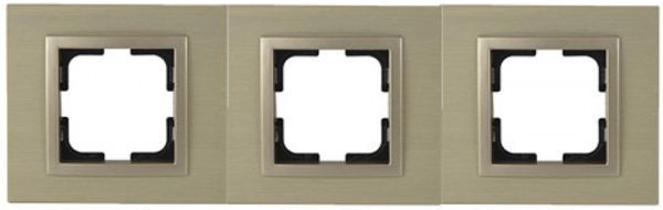 Рамка тримісна Mono Style Aluminium горизонтальна титановий 107-830000-162