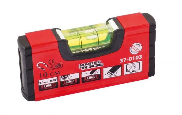 Уровень 10 см MASTERTOOL 1 капсула 37-0103