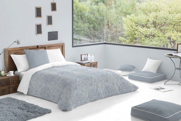 Комплект постельного белья Paris Nanga 2 серый с белым Guy Laroche 