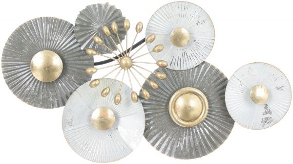 Декор настенный Christmas 64,8x36,8 см бело-золотистый 