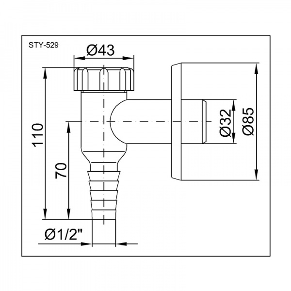 Сифон для стиральной машины Styron STY-529 наружный белый