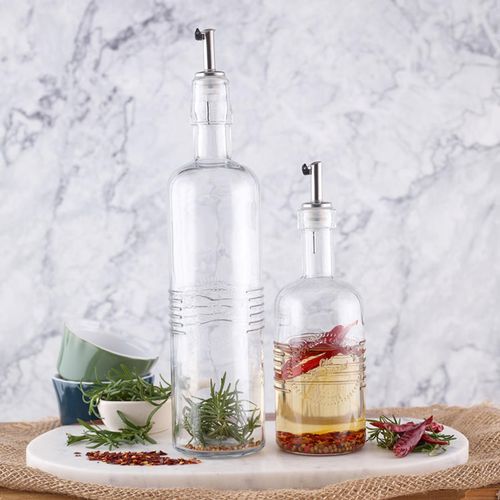 Емкость для масла или уксуса с дозатором 710 мл стекло Old Fashioned