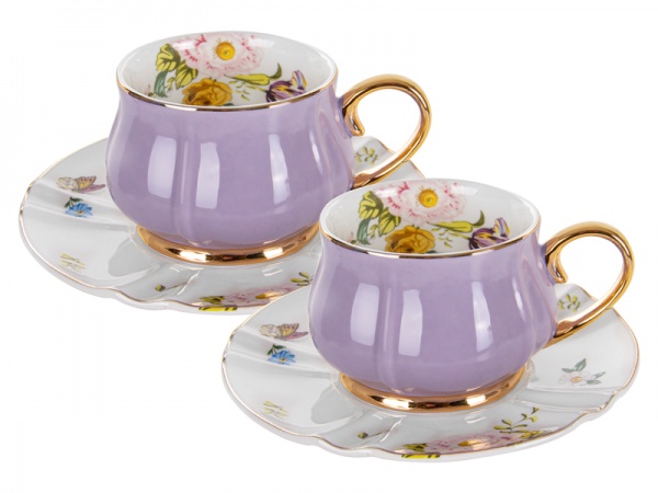 Набор чашек с блюдцами Viola Violet 200 мл 4 предмета 975-029 Lefard