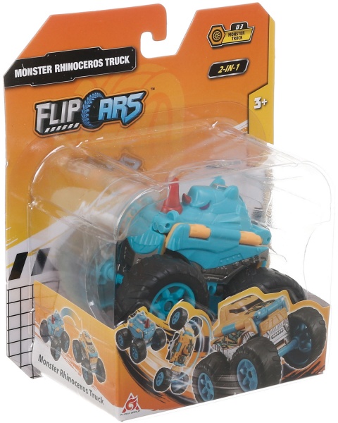 Машинка-трансформер Flip Cars 2 в 1 Монстр-трак Носоріг EU463875A-03