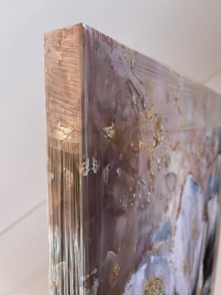 Репродукція Голуба квітка вкрита золотом 60x80 см Арт Фемелі 