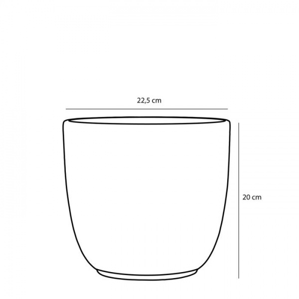 Вазон керамічний Edelman Tusca 22,5 см круглий 6,37 л зелений оливковий (1051615) 
