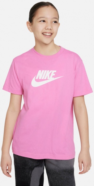 Футболка Nike G NSW TEE FUTURA SS BOY FD0928-620 р.XL рожевий