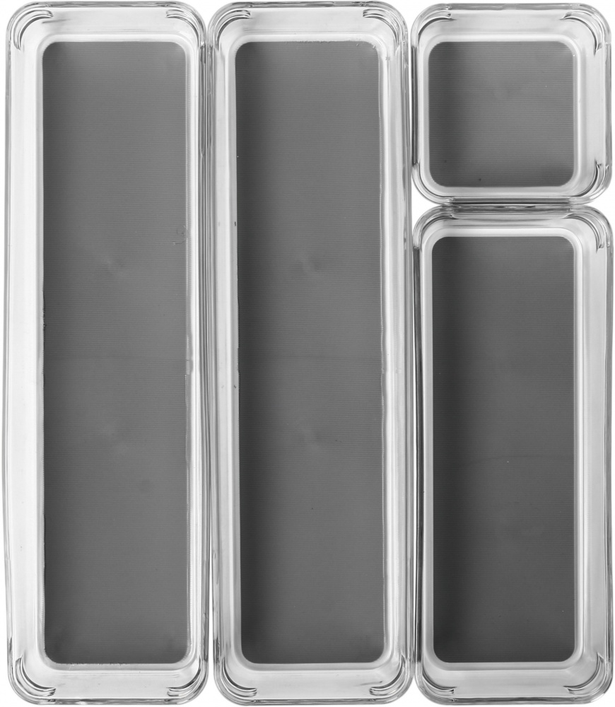 Органайзер Flamberg органайзер для шухляд з 4 частин прозорий 4PCS SET Non-slip Drawer box