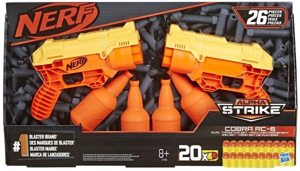 Ігровий набір Hasbro із мішенями та двома бластерами Nerf Alpha Strike Cobra RC-6 E7565
