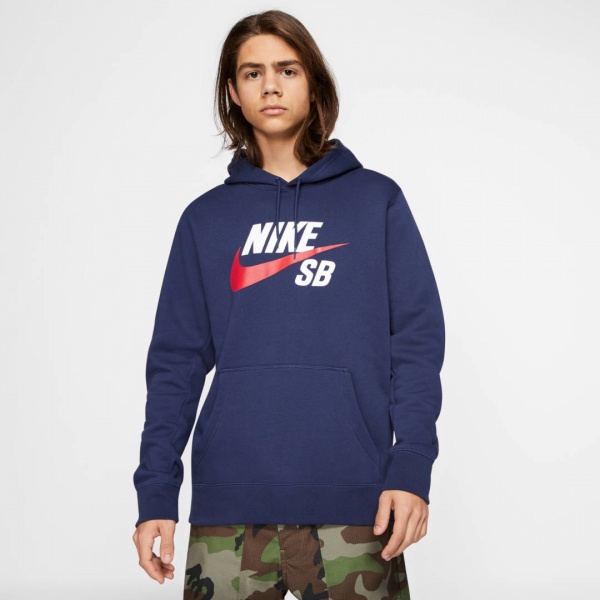 Джемпер Nike M NK SB ICON HOODIE PO ESSNL AJ9733-410 р. XL темно-синій
