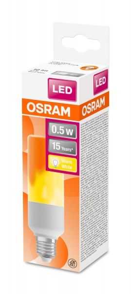 Лампа світлодіодна Osram Star Stick Flame 0,5 Вт матова E27 220 В 1500 К 