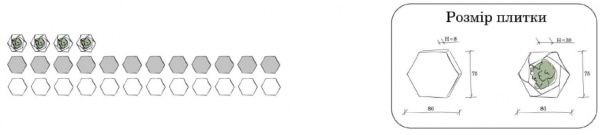 3D-панель бетонная PLITOS сотая белая, серая и белая с мхом 0.13 кв.м 