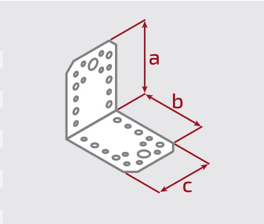 Уголок перфорированный Profstal ассиметричный 90x50x55 мм 1,8 мм