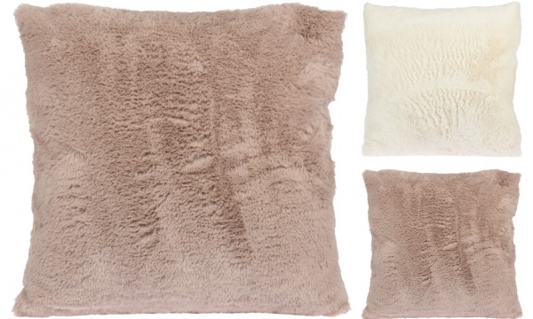 Подушка KM искусственный мех 100% полиэстер 45x45 см в ассортименте 