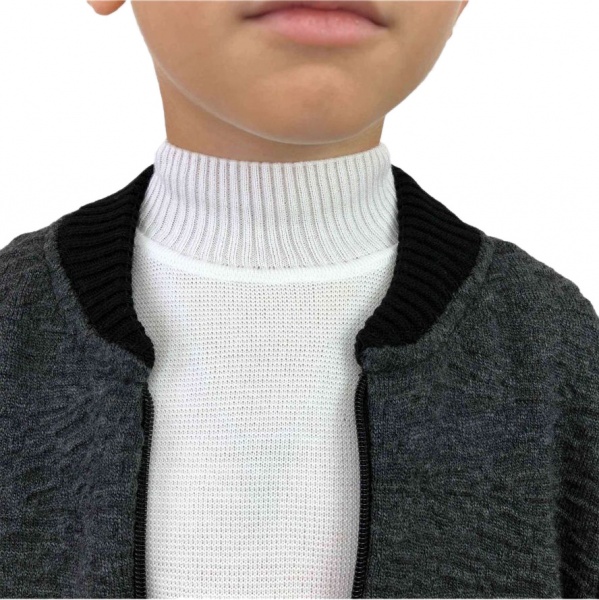 Бомбер для мальчика ART KNIT р.152 серый 