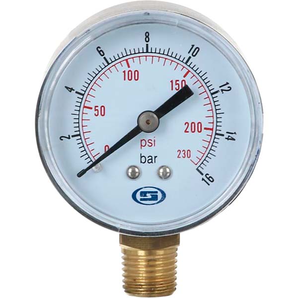 Манометр Gross вертикальний 50 мм, 16.0 Bar