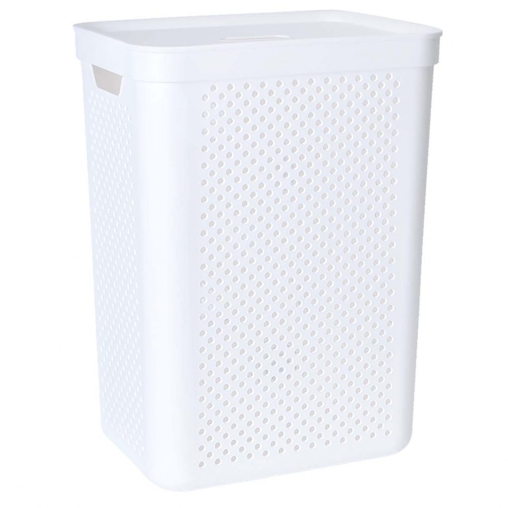 Корзина для белья Алеана Simple с органайзером 45 л белый
