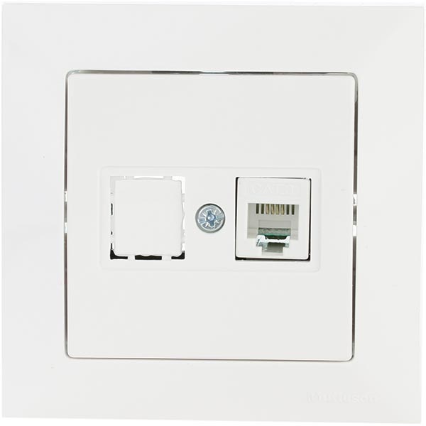 Розетка Mutlusan Candela телефонна біла