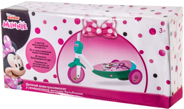 Электросамокат Disney Минни Маус с мыльными пузырями MS211