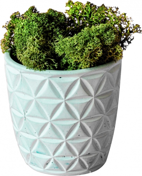 Кашпо декоративне Pattern бірюзовий бетон