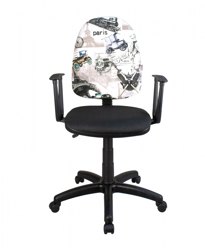 Кресло Примтекс Плюс Student GTP FS PR-36/PT-05 Париж черный/с рисунком