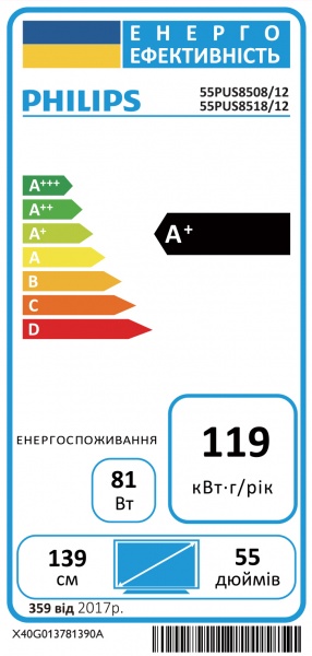 Телевізор Philips 55PUS8518/12