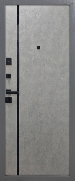 Дверь входная Abwehr MG3 535 086П (Бтантр+БС) /ЛКс+Ч ЛК(вн) бетон антрацит / бетон серый 2050х860 мм правая