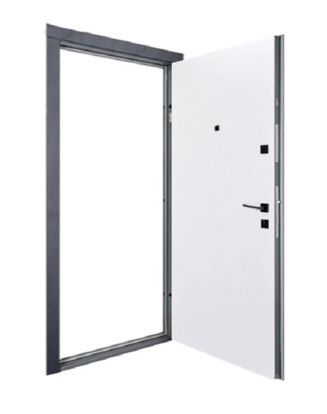 Дверь входная Abwehr АМ (485+0) 086 П (Бантр + Б) 2GEN Avers бетон антрацит/белый 2050х860 мм правый