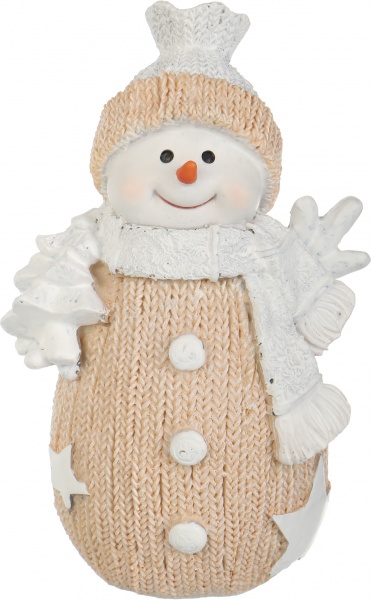 Декорація новорічна Сувенір Сніговик 10х15 см ZY201502 