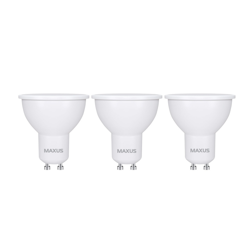 Лампа світлодіодна Maxus 3 шт. 7 Вт MR16 GU10 220 В 4100 К 3-LED-720