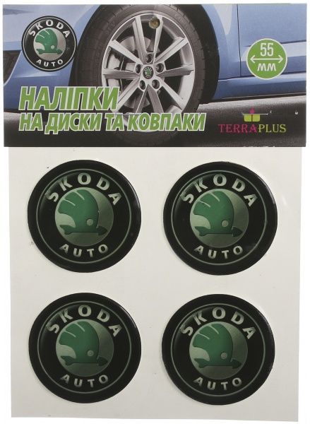 Наліпка TERRAPLUS на ковпаки та диски Skoda 55 мм